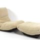 Chauffeuse et son repose-pied Marsala Ligne Roset beige clair