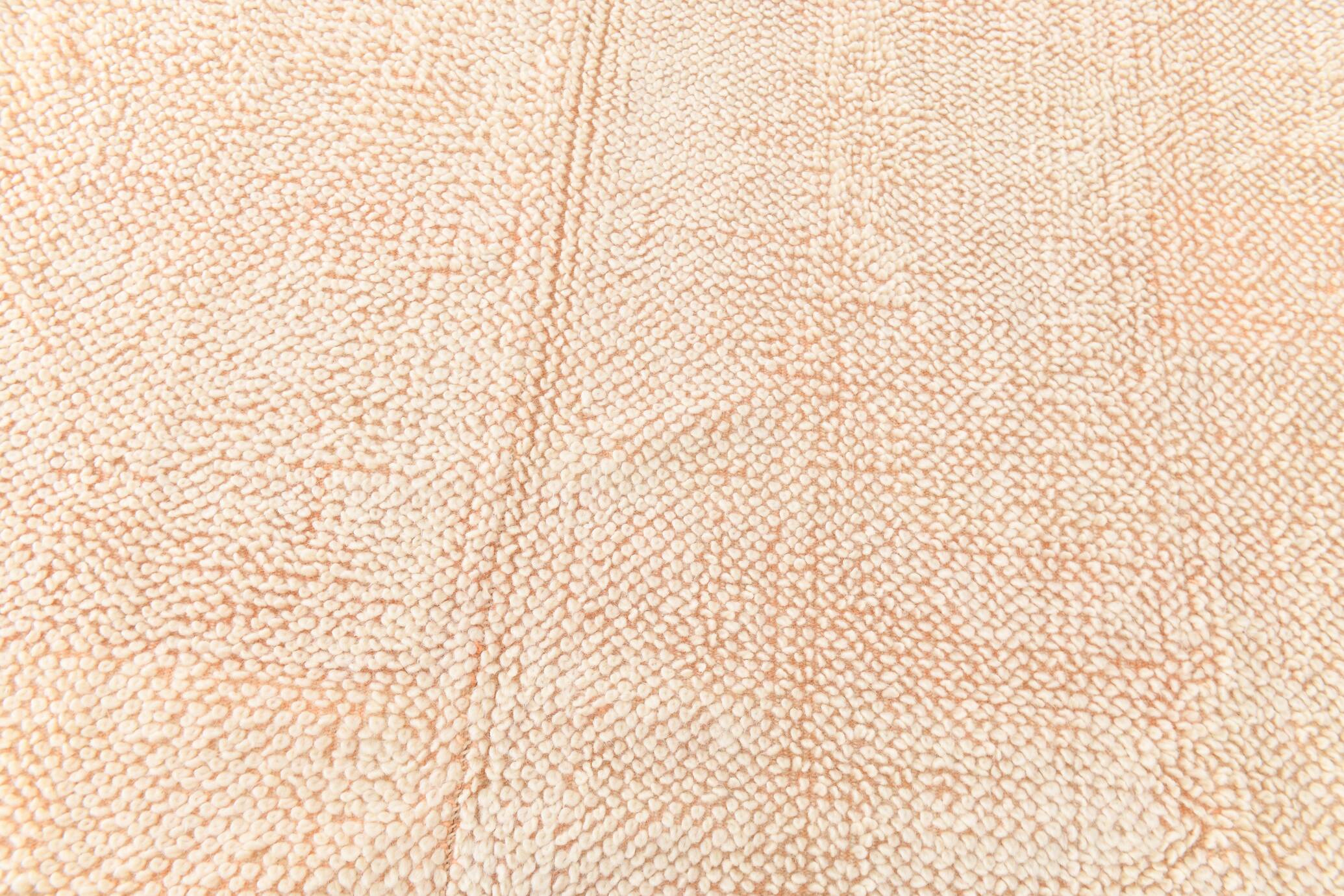 8x10 Pale Orange Beige Handmade Vintage Oushak Rug