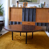 Table low marquetry in wenge