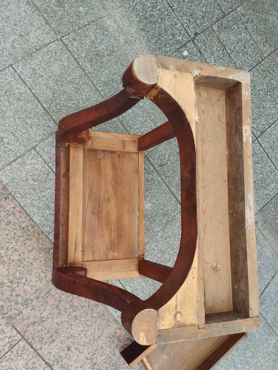 Antique Louis XVI style console with marble top