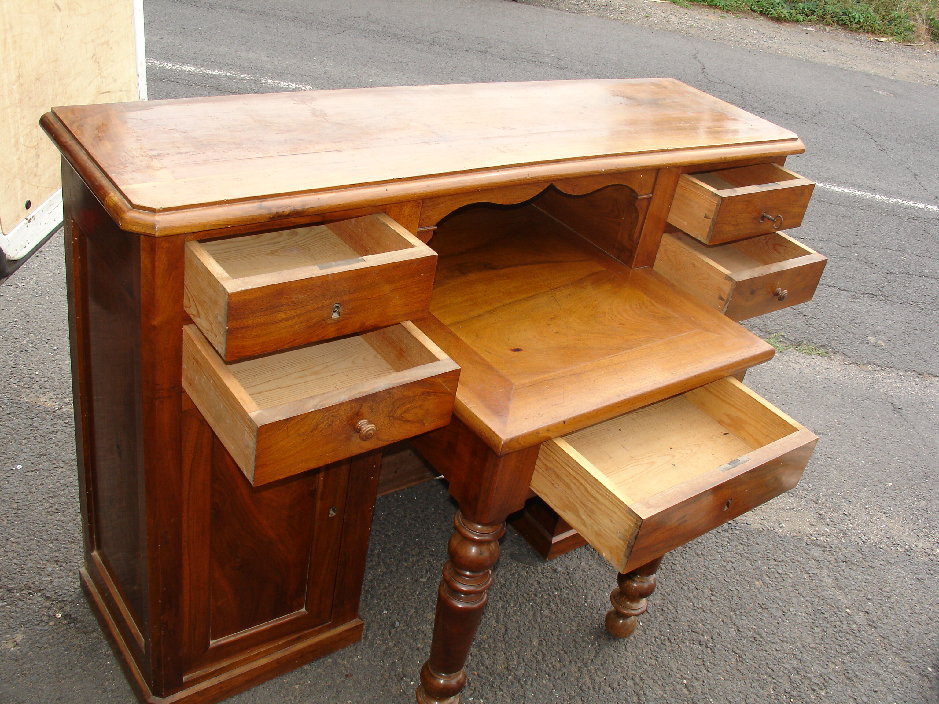 Louis Philippe period walnut desk