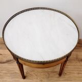 Wooden and marble coffee table