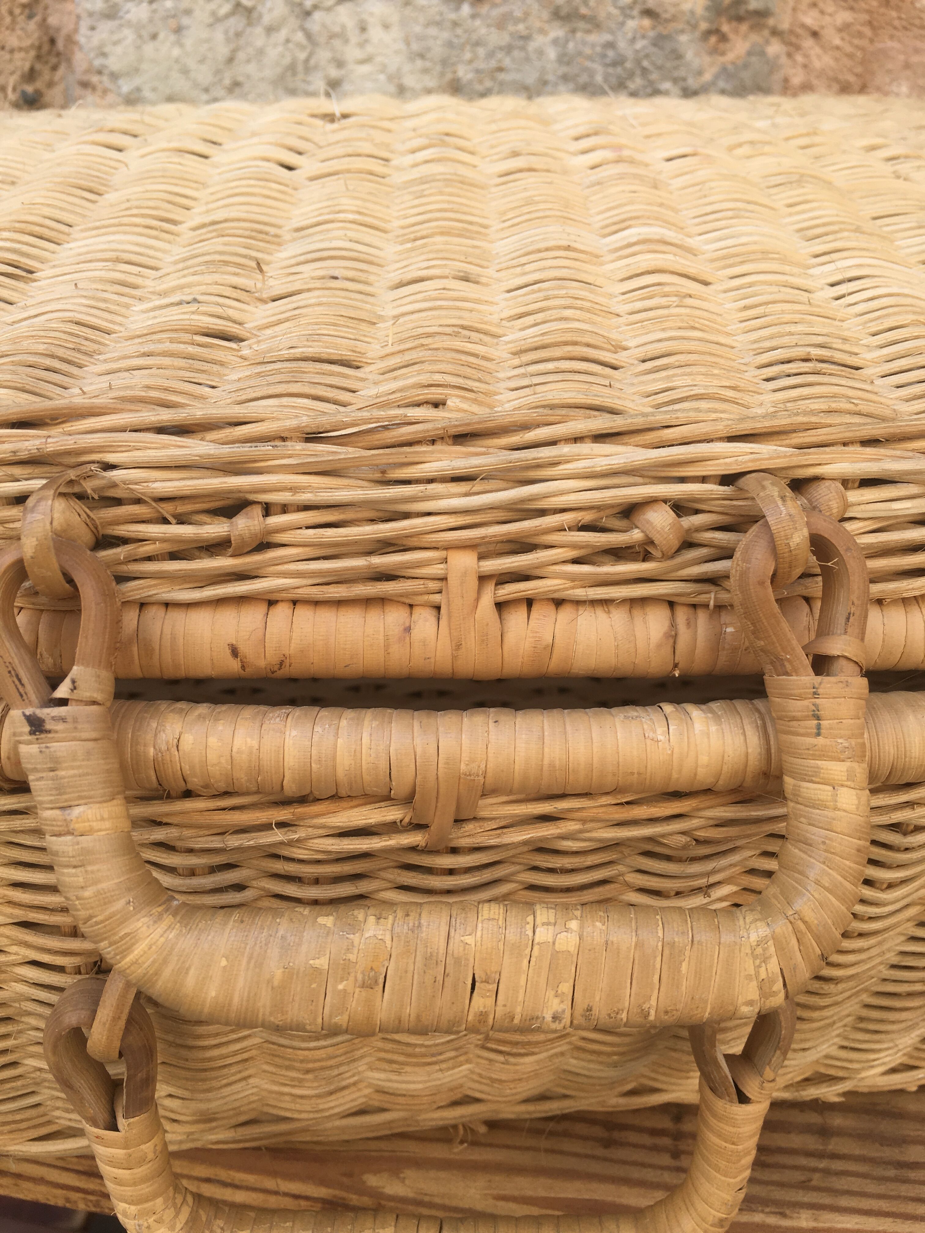 Wicker suitcase