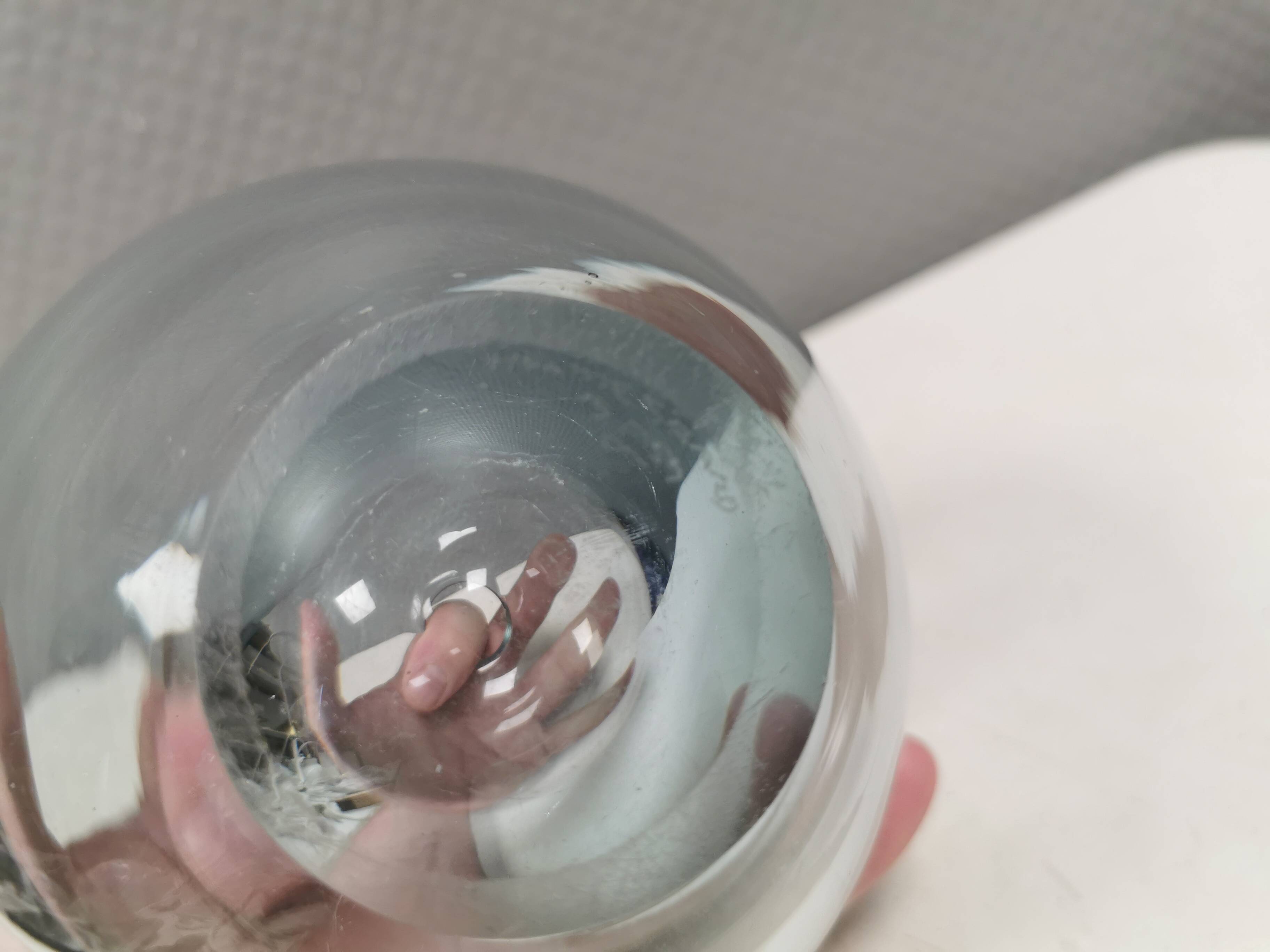 Rondo ball vase by Per Lütken for Holmegaard, Denmark, 1959.