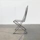 Vintage German lounge chair Kreuzschwinger by Till Behrens for Meyer Stahlmöbel, 1980s.