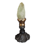 Cabinet of Curiosities green calcite on pedestal