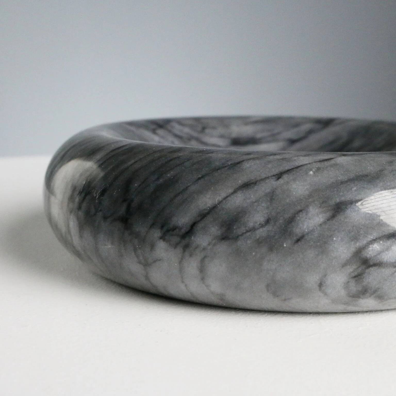 Vintage grey marble centrepiece, design, Italy, 1970s