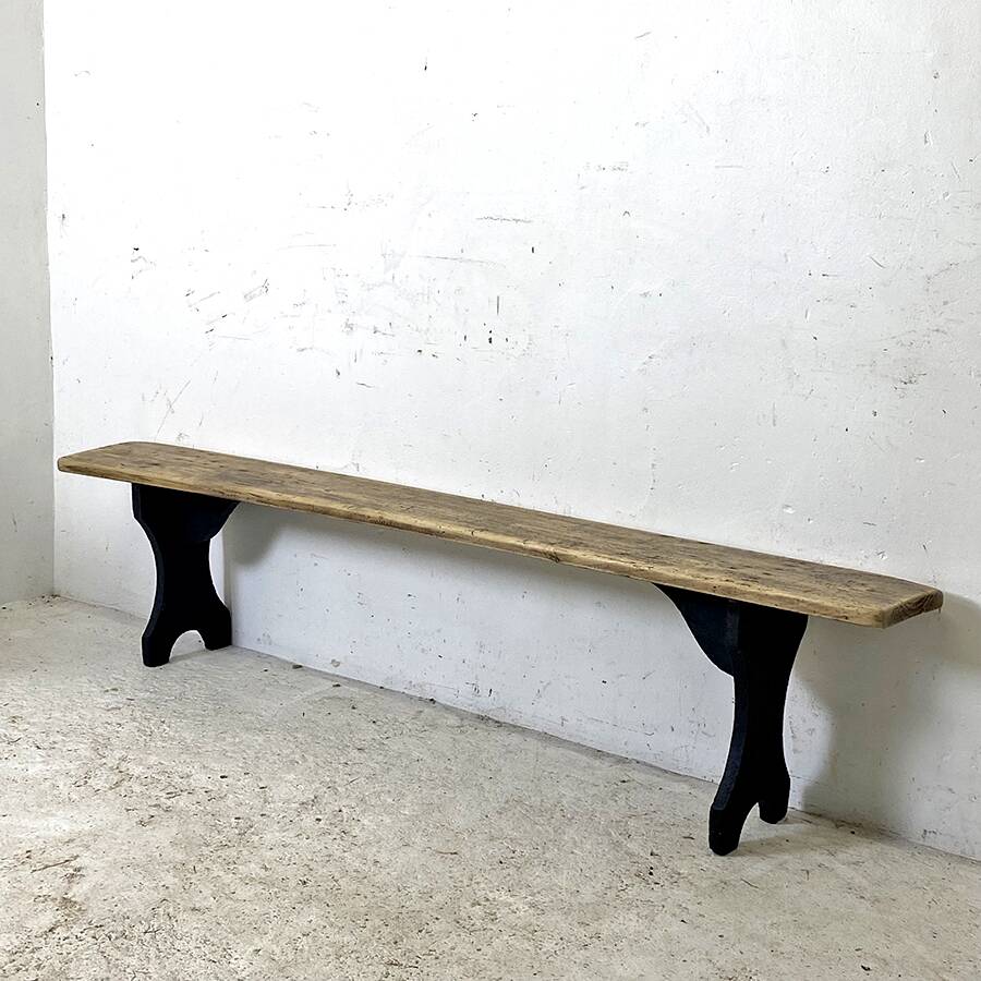 Solid wood farm bench