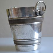 Silver-plated ice or champagne bucket with goldsmith's hallmark