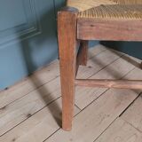 40s wooden and straw stool