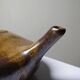 Vintage Japanese-style teapot from the 70s-90s, handmade brown stoneware signed Pichon.
