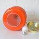 Vintage Pendant Light Hanging Retro Lamp Space Age Style MCM Orange Glass