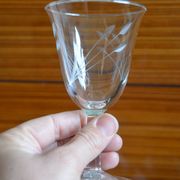 Lot de 7 verres à pied motif herbes folles