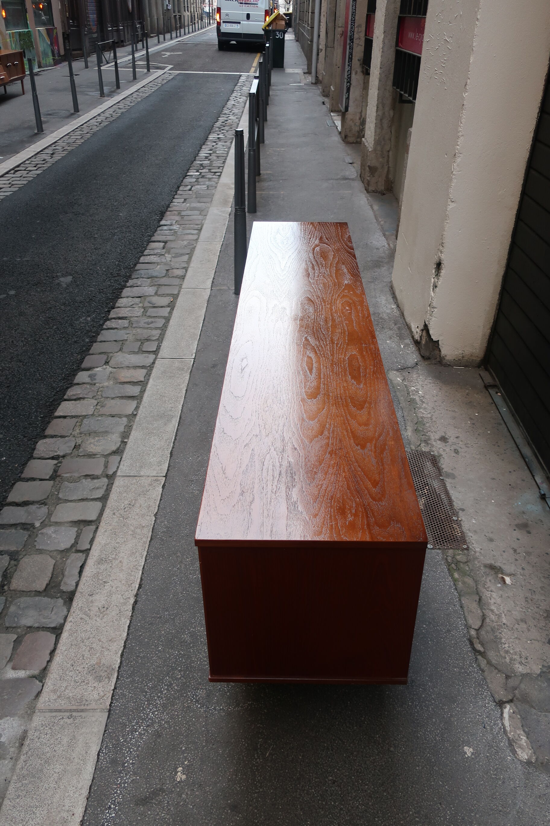 Row of the 1960s teak