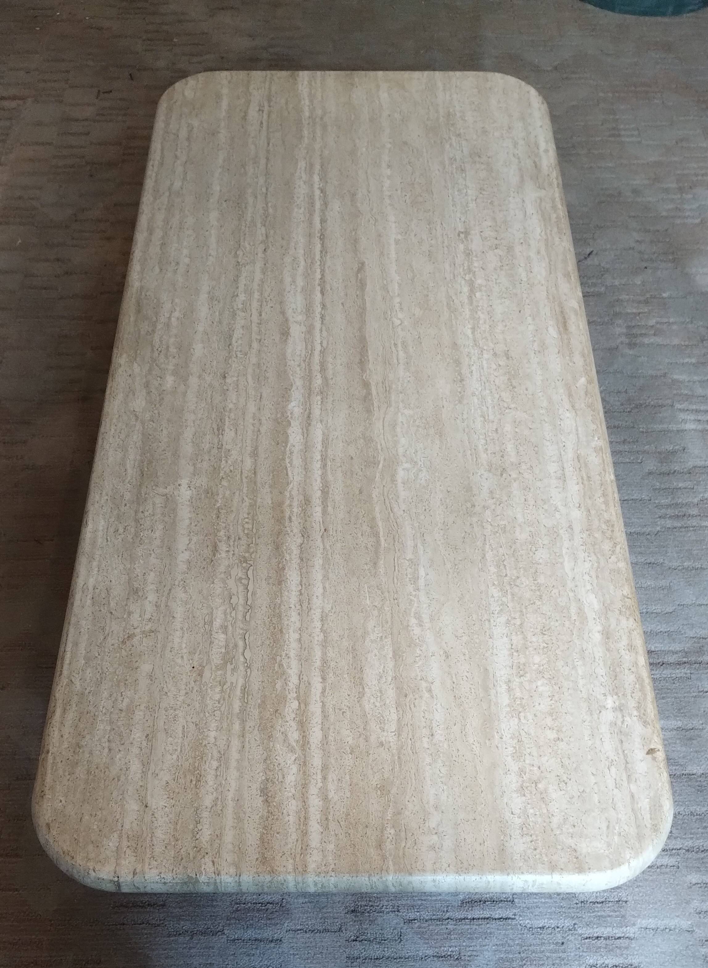 Beige Italian travertine coffee table