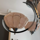 Vintage art deco chandelier, chrome and pink glass, vintage 1930