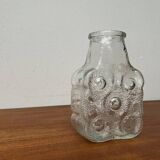 Vintage German glass vase model on the rocks by Lars Hellsten for Walther Glas, 1970s.