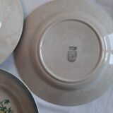 3 dessert plates St Amand cherry