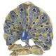 Faience bouquet holder from Desvres in the shape of a peacock.