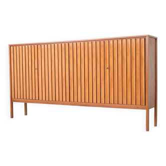 Leo Bub symmetric highboard in walnut XL Bub Wertmobel Germany 1960