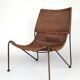 Pair of "Mombasa" rattan and steel armchairs by Pier One