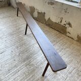 Solid oak farm bench 3m