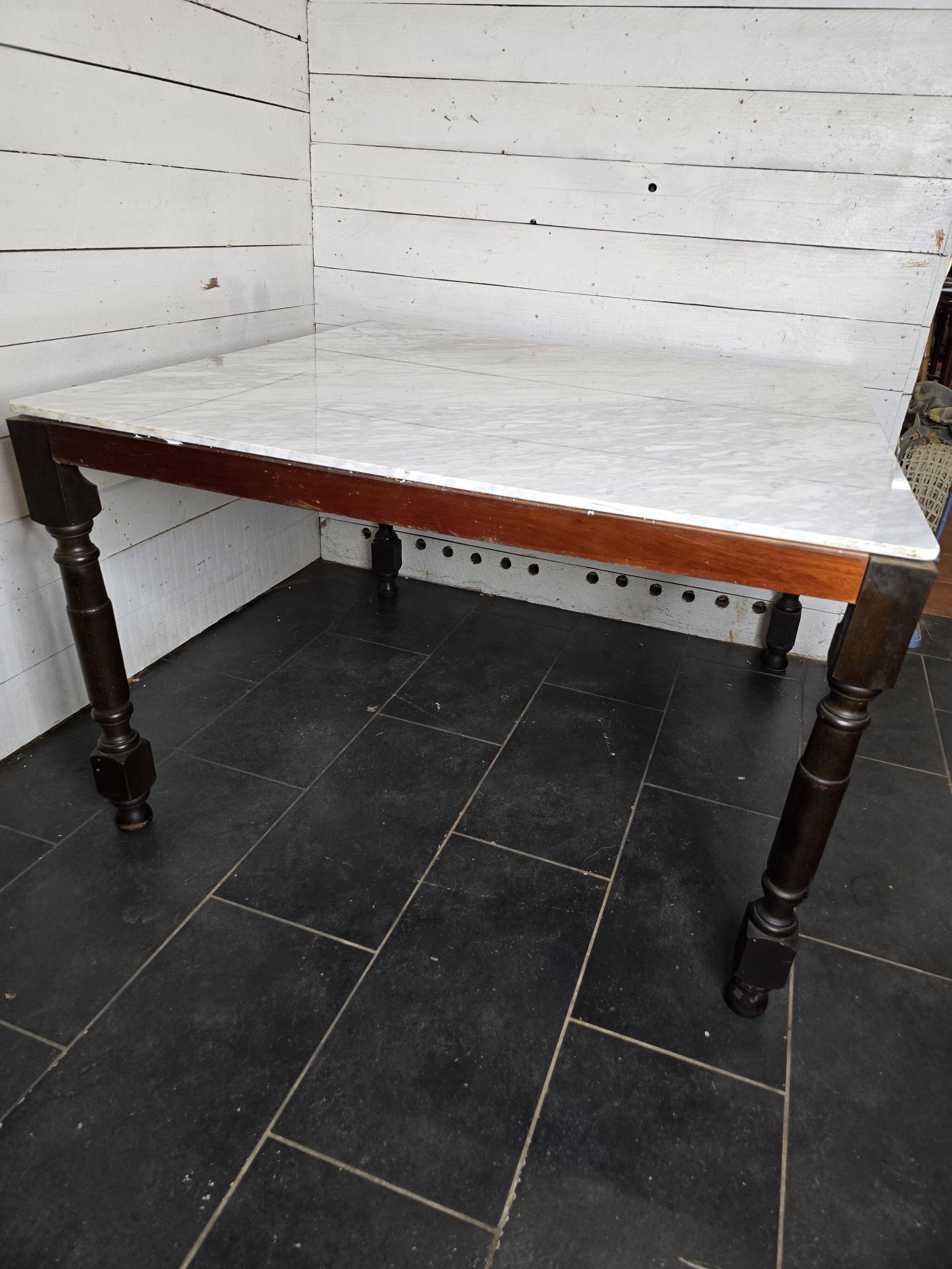 Marble dining table, 120cm × 120cm W×L