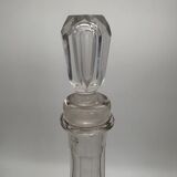 Ancienne carafe en cristal gravé Rhum, XIXeme