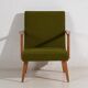 2 fauteuils verts, vers 1950