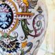 Table lamp in fine earthenware, 1950, in Renaissance style.