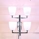 Fontana Arte, Set of 3 4-Light Wall Lamps, White Murano Glass, Italy