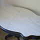 Table violon Napoléon III en bois noirci et marbre blanc, XIXe siècle