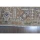 1970s Vintage Persian Handmade Wool Cotton Light Brown Area Rug 261x364