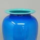 1960s luxury handcrafted blue vase in Murano glass by Ca Dei Vetrai. Made in Italy