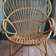 60's rattan fan chair