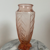 High vase art deco salmon pink