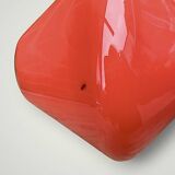 Vase pichet en opaline de Provence rouge corail - années 60