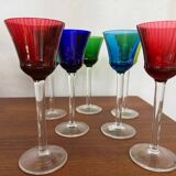 Saint Louis Crystal Colored Wine Glasses