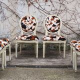 Baroque Style Wooden Dining Chairs, 1980