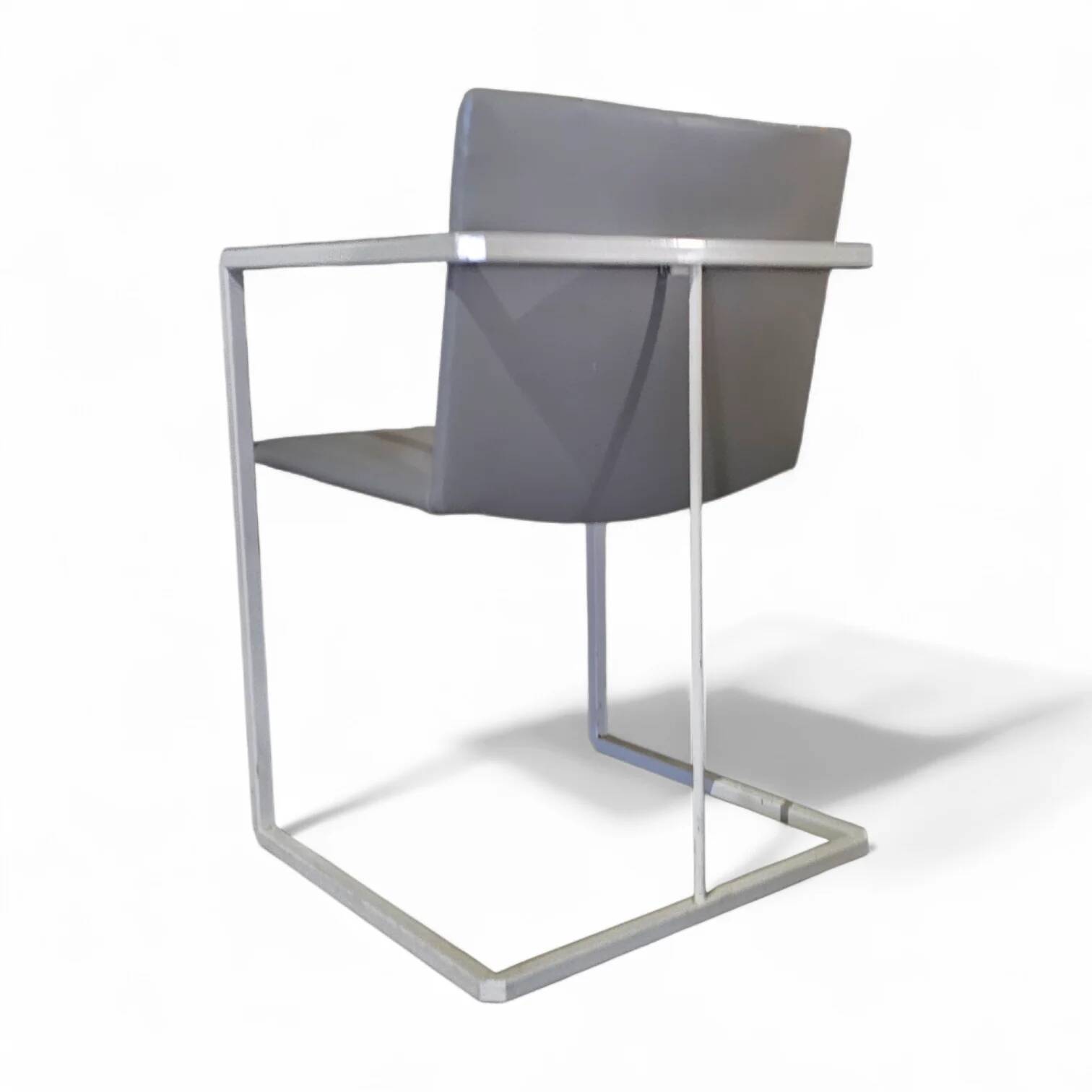 4 x Pierre Mazairac & Karel Boonzaaijer, Hennie de Jong int, grey fabric, white steel, 1970s