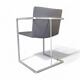 4 x Pierre Mazairac & Karel Boonzaaijer, Hennie de Jong int, grey fabric, white steel, 1970s