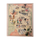 Old illustrated map of Lorraine - JP Pinchon