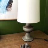 Brutalist table lamp in pyrite stone