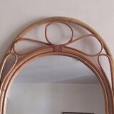 Vintage bamboo mirror 50x72cm