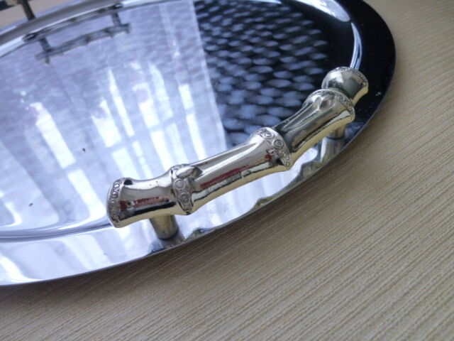 Stainless steel service tray 34 cm
