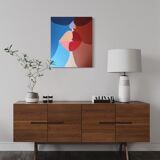 The kiss colorful handmade paint