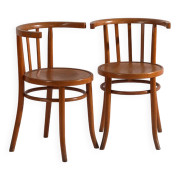 Antique bentwood chairs in Thonet style – Central Europe, circa 1930 #10 – Set of 2 pieces