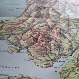 Map / Poster Bird's eye view of the English Channel in 1940