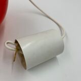 Orange opaline hanging lamp