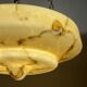 Art Deco pendant lamp in yellow glass, 1930s